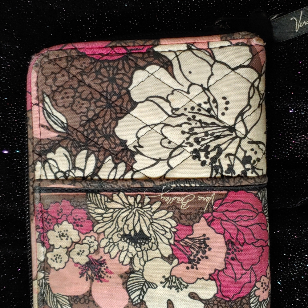 Vera Bradley Mocha Rouge Large Wallet - Picture 3 of 16